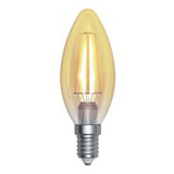LED Full Glass Candle Filament Rustic Lamp 230V 4W E27 Gold 2800K