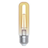 LED Full Glass Long Tubular Filament Rustic Lamp 230V 4W E27 Gold 2800K
