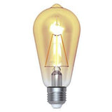 LED Full Glass Long Filament Rustic Lamp 230V 4W E27 Gold 2800K